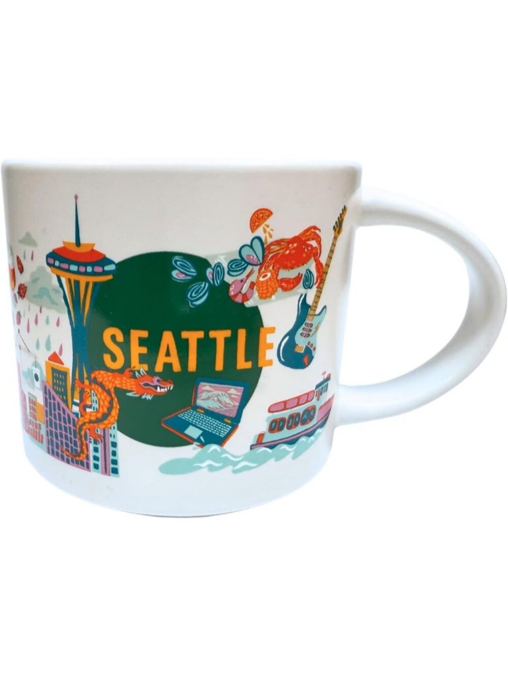 Seattle Ceramic Coffee Mug - 14 Oz, Perfect for Hot Beverages & Collectors